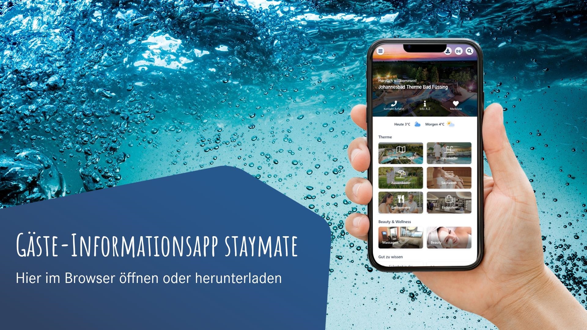 zum Download der Gäste-Informationsapp Staymate