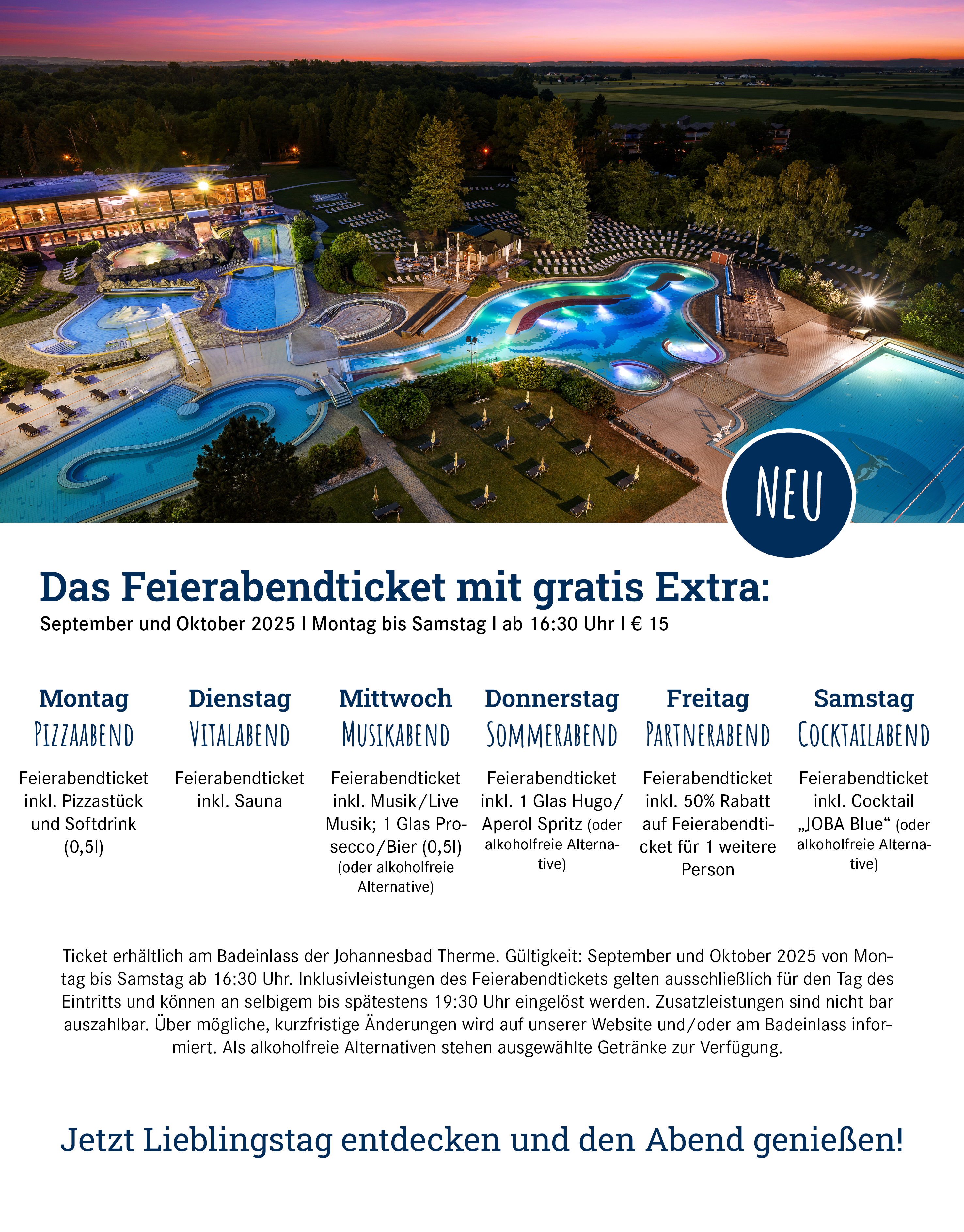Feierabendticket Übersicht